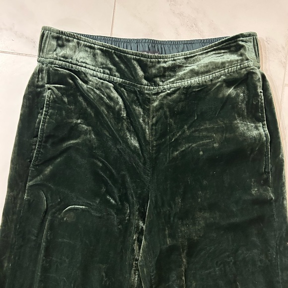 Madewell Huston Pants in Green Velvet - Picture 3 of 4